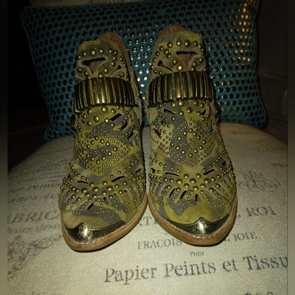Jeffrey Campbell 'Calhoun' Camo Studded Bootie